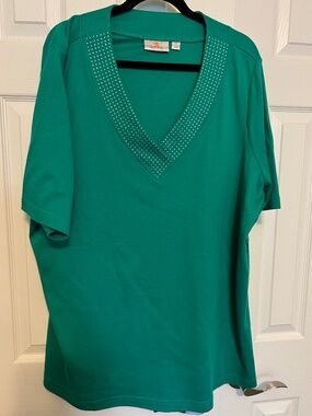 Quacker Factory Tee With Sparkles 3X